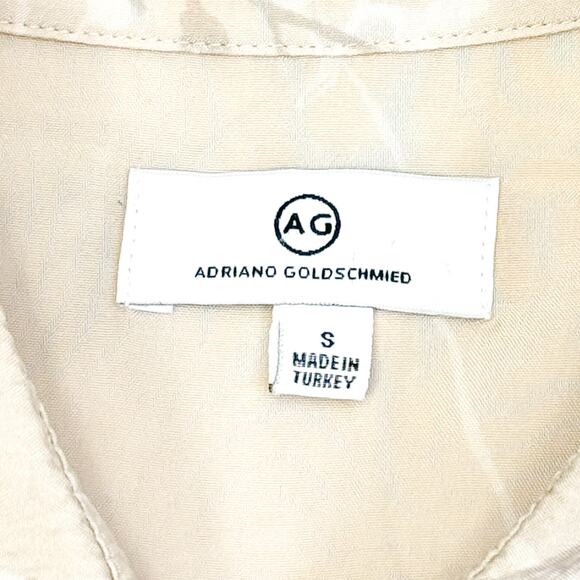 AG Adriano Goldschmied Nude 100% Cupro Long Sleeve Blouse - Picture 6 of 7